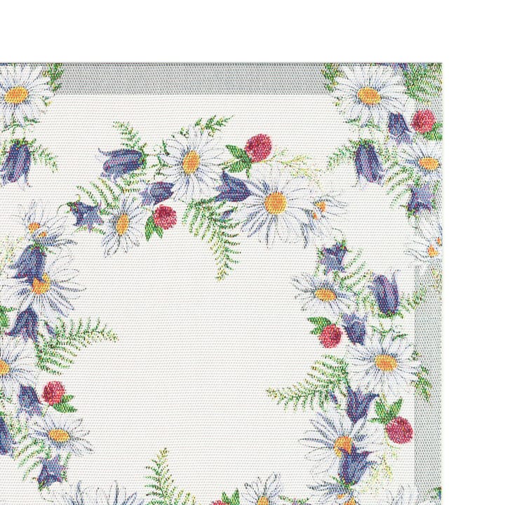 Blomkrans kaitaliina 35x120 cm, Multi Ekelund Linneväveri