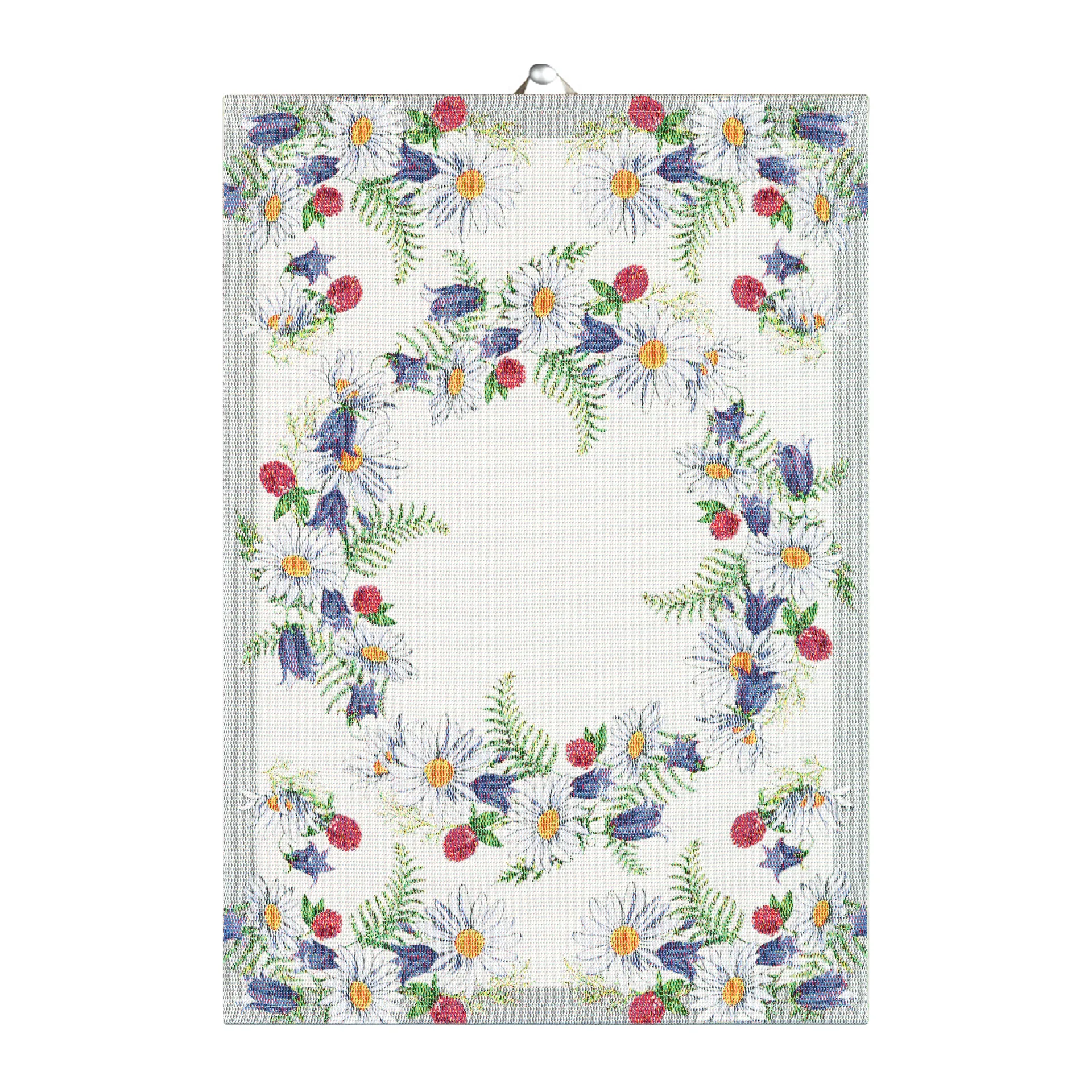 Blomkrans keittiöpyyhe 35x50 cm, Multi Ekelund Linneväveri