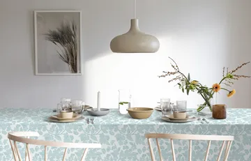 Blomranka pöytäliina - 150 x 150 cm - Ekelund Linneväveri