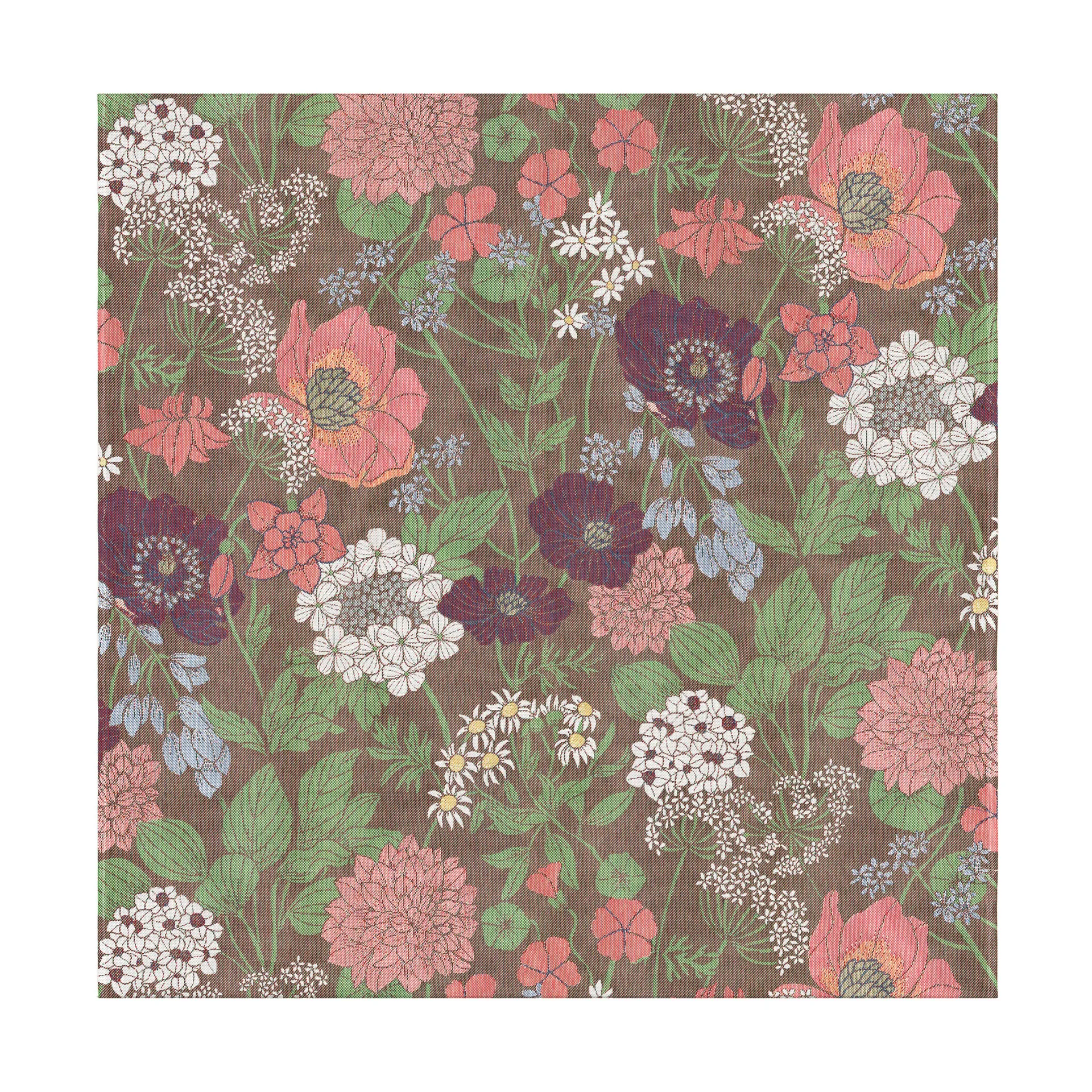 Blomsterfång pöytäliina 145x145 cm, Multi Ekelund Linneväveri