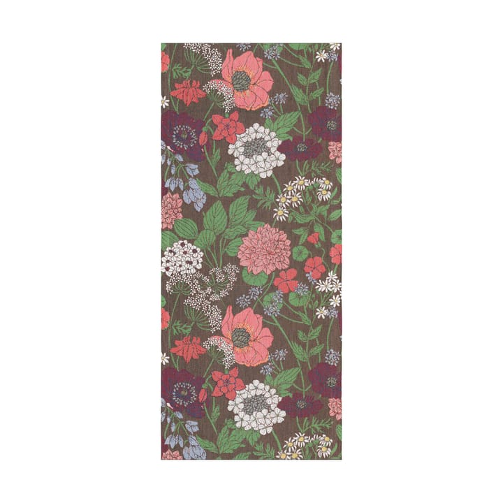 Blomsterfång pöytäliina 35x80 cm - Monivärinen - Ekelund Linneväveri