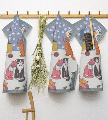 Cats fun -keittiöpyyhe - 35 x 50 cm - Ekelund Linneväveri