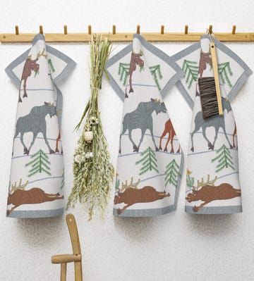 Clumsy moose -keittiöpyyhe - 35 x 50 cm - Ekelund Linneväveri