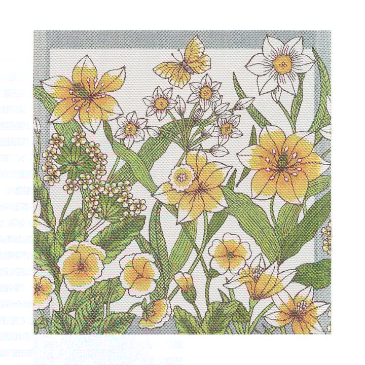 Daffodil kangasservietti 35x35 cm - Keltainen - Ekelund Linneväveri