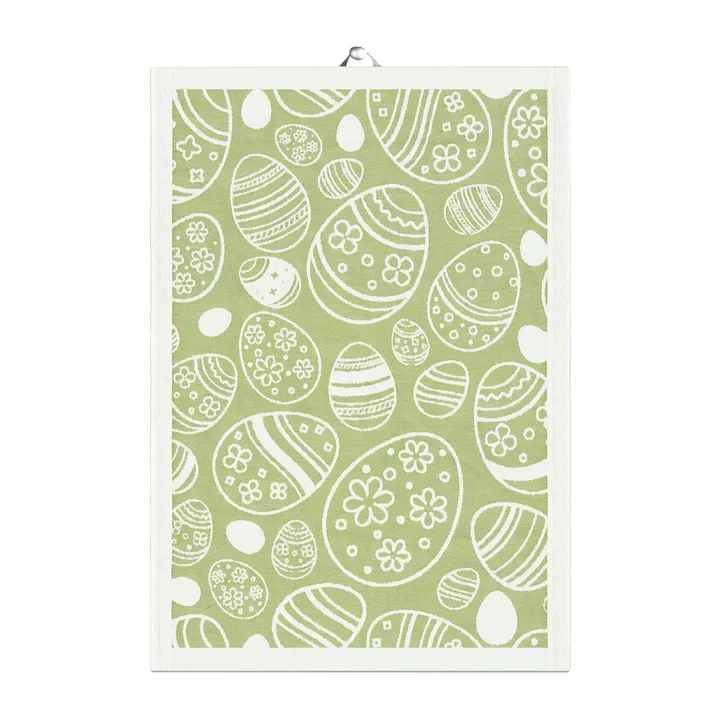 Easter Egg keittiöpyyhe 35x50 cm - Vihreä - Ekelund Linneväveri