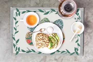 Egg collection -pöytätabletti - 35 x 48 cm - Ekelund Linneväveri