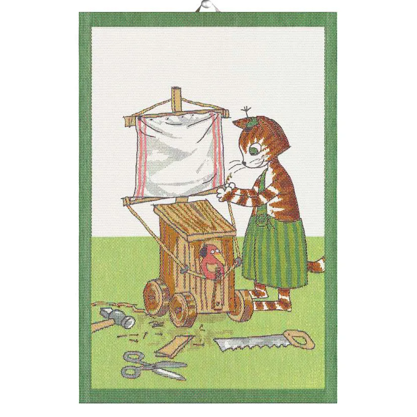 Findus Bygger keittiöpyyhe 40x60 cm, Multi Ekelund Linneväveri