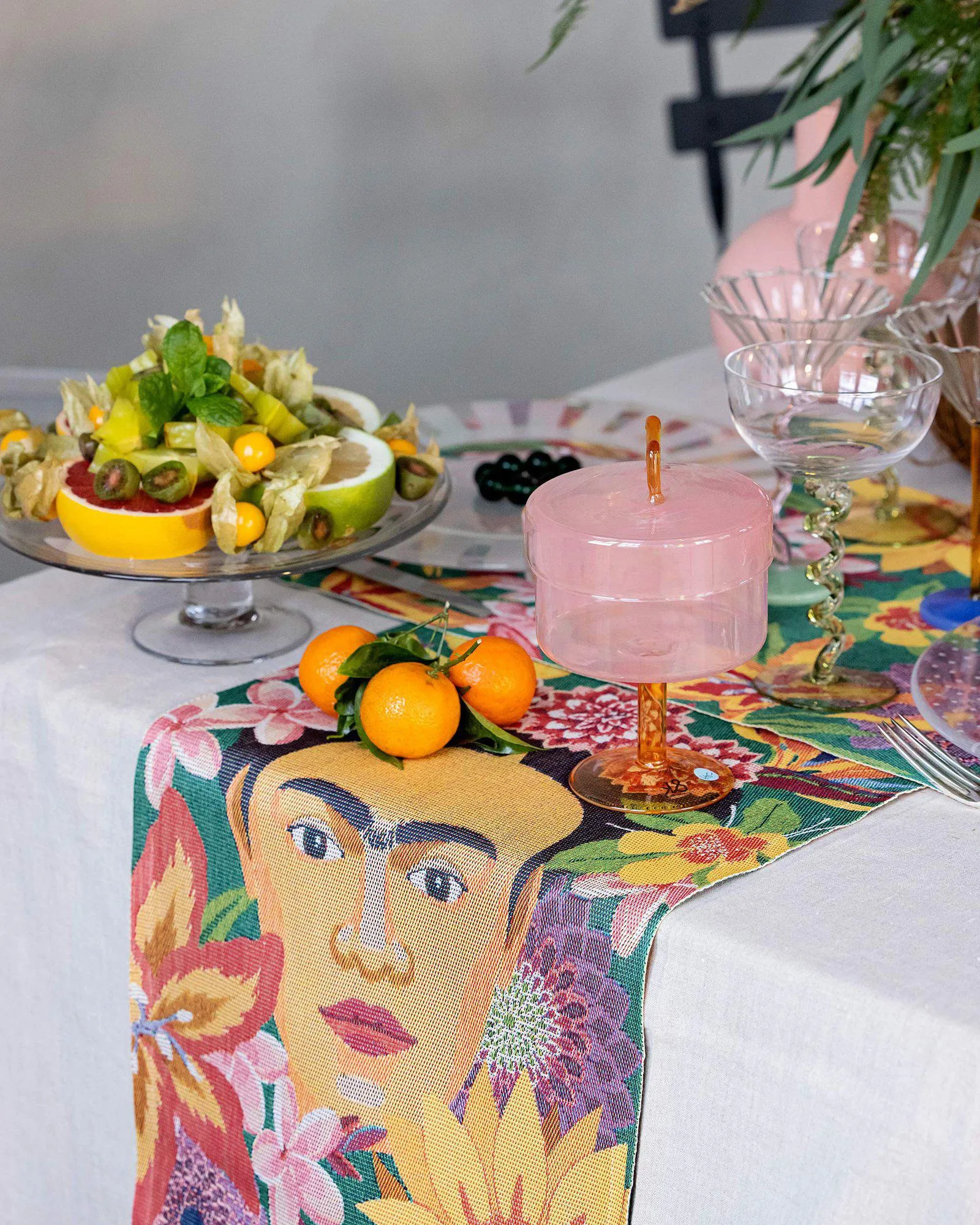 Flores keittiöpyyhe 35x50 cm, Multi Ekelund Linneväveri