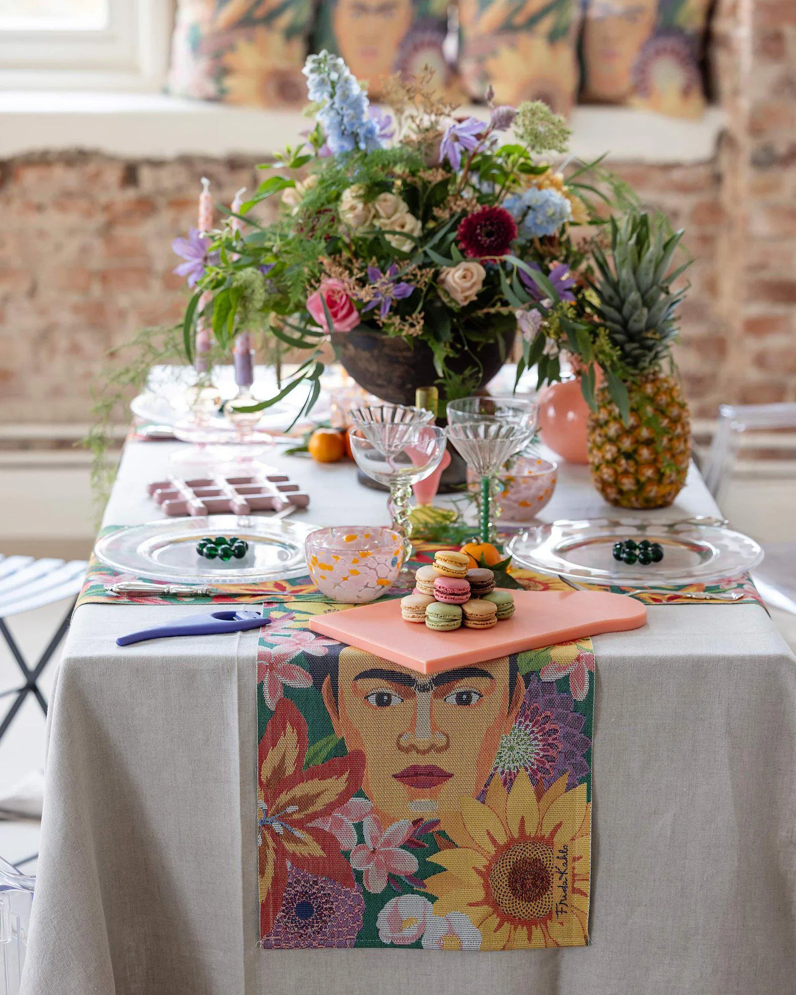 Flores keittiöpyyhe 35x50 cm, Multi Ekelund Linneväveri