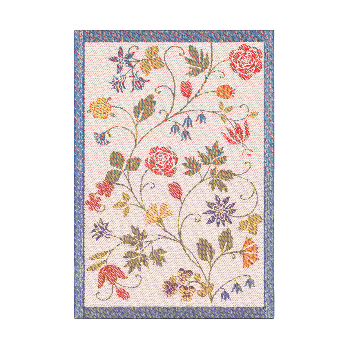 Ekelund Linneväveri Flower keittiöpyyhe 35x50 cm Punainen-musta