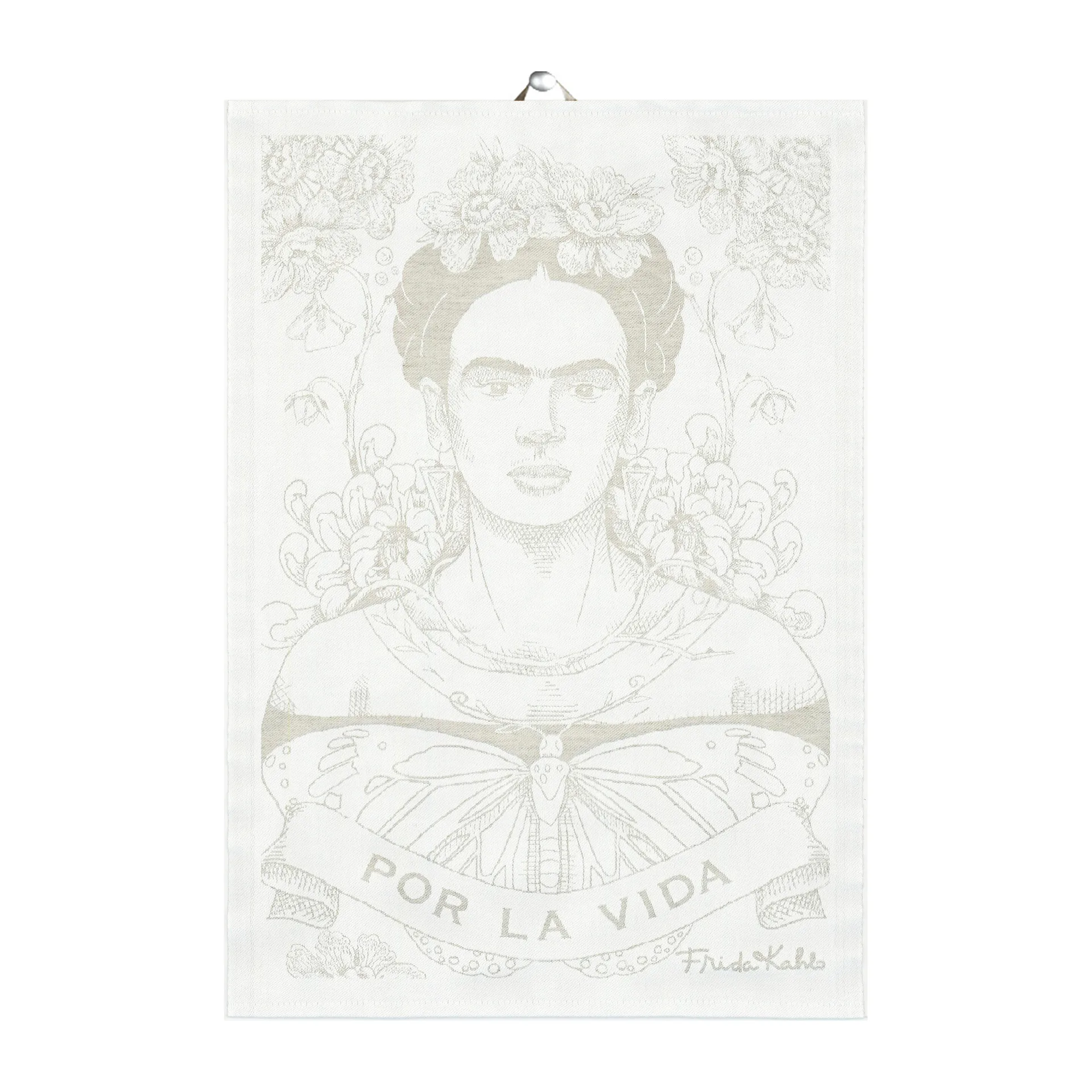 Frida Kahlo -keittiöpyyhe 35 x 50 cm, Belleza Ekelund Linneväveri
