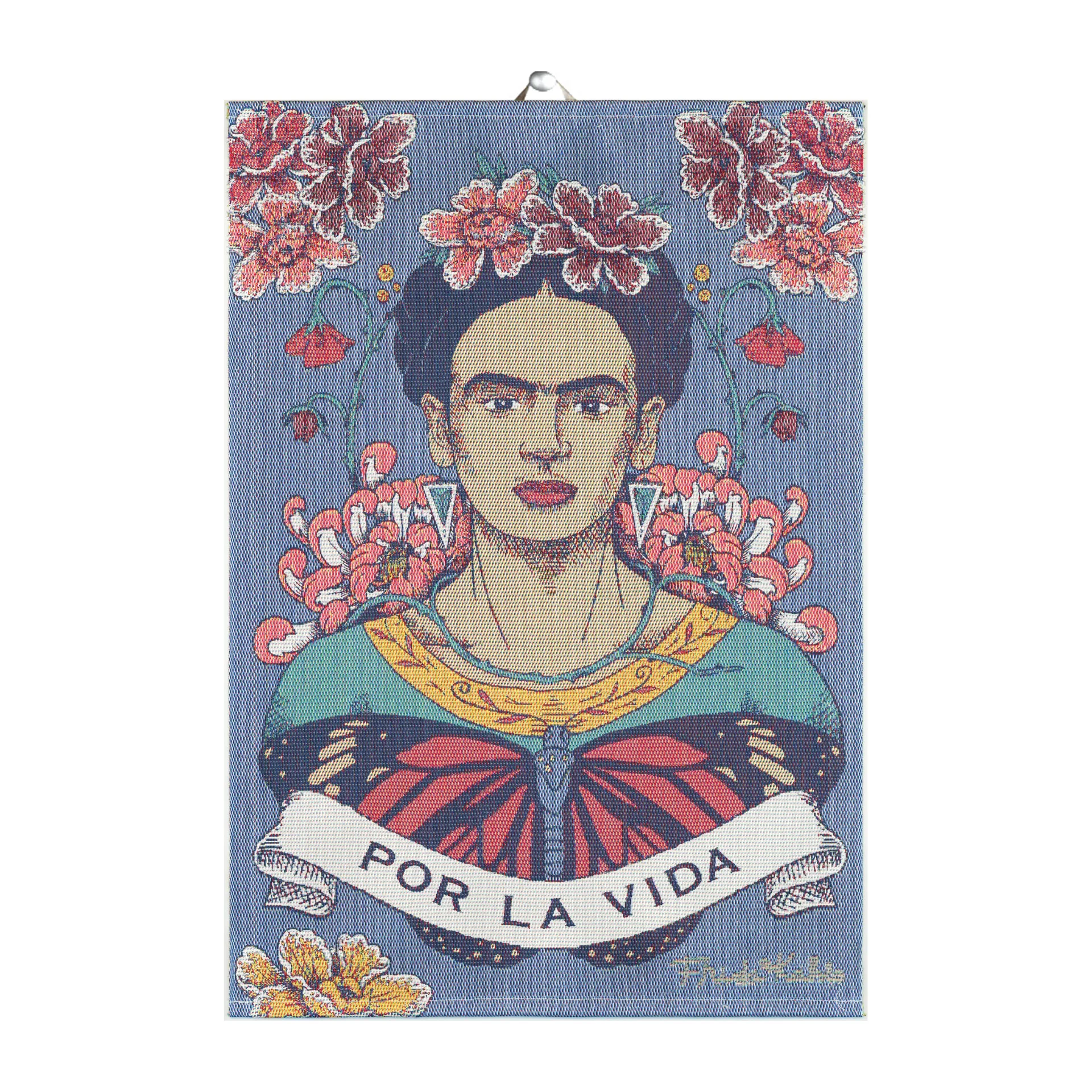 Frida Kahlo -keittiöpyyhe 35 x 50 cm, Vida Ekelund Linneväveri