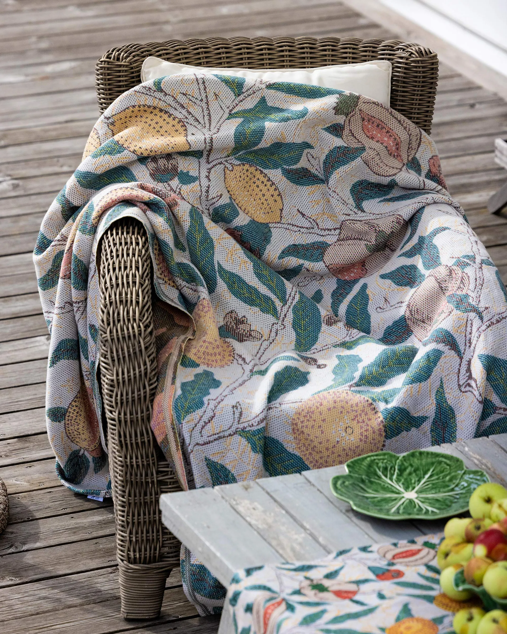 Fruit kangasservetti 35x35 cm, Monivärinen Ekelund Linneväveri