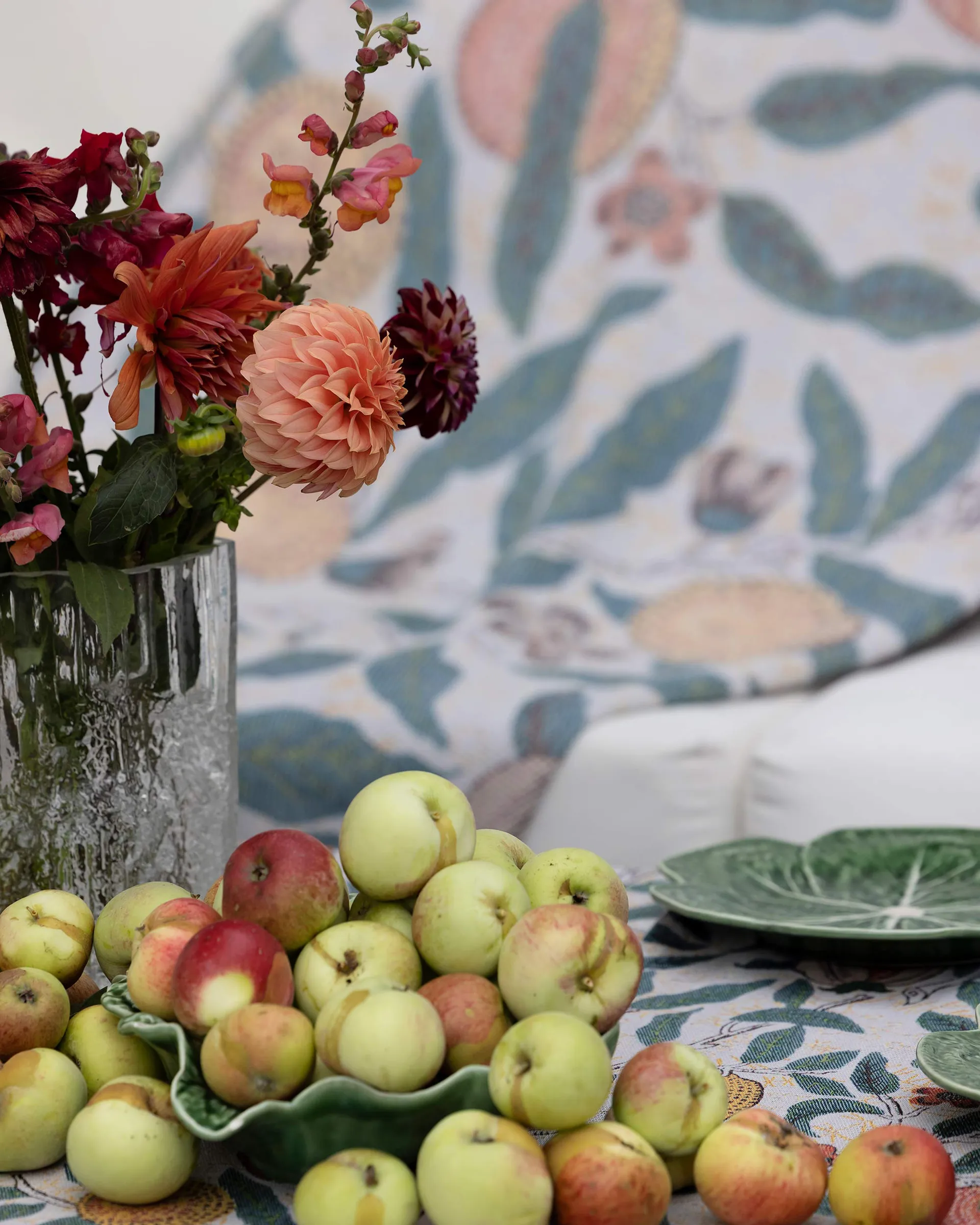 Fruit kangasservetti 35x35 cm, Monivärinen Ekelund Linneväveri