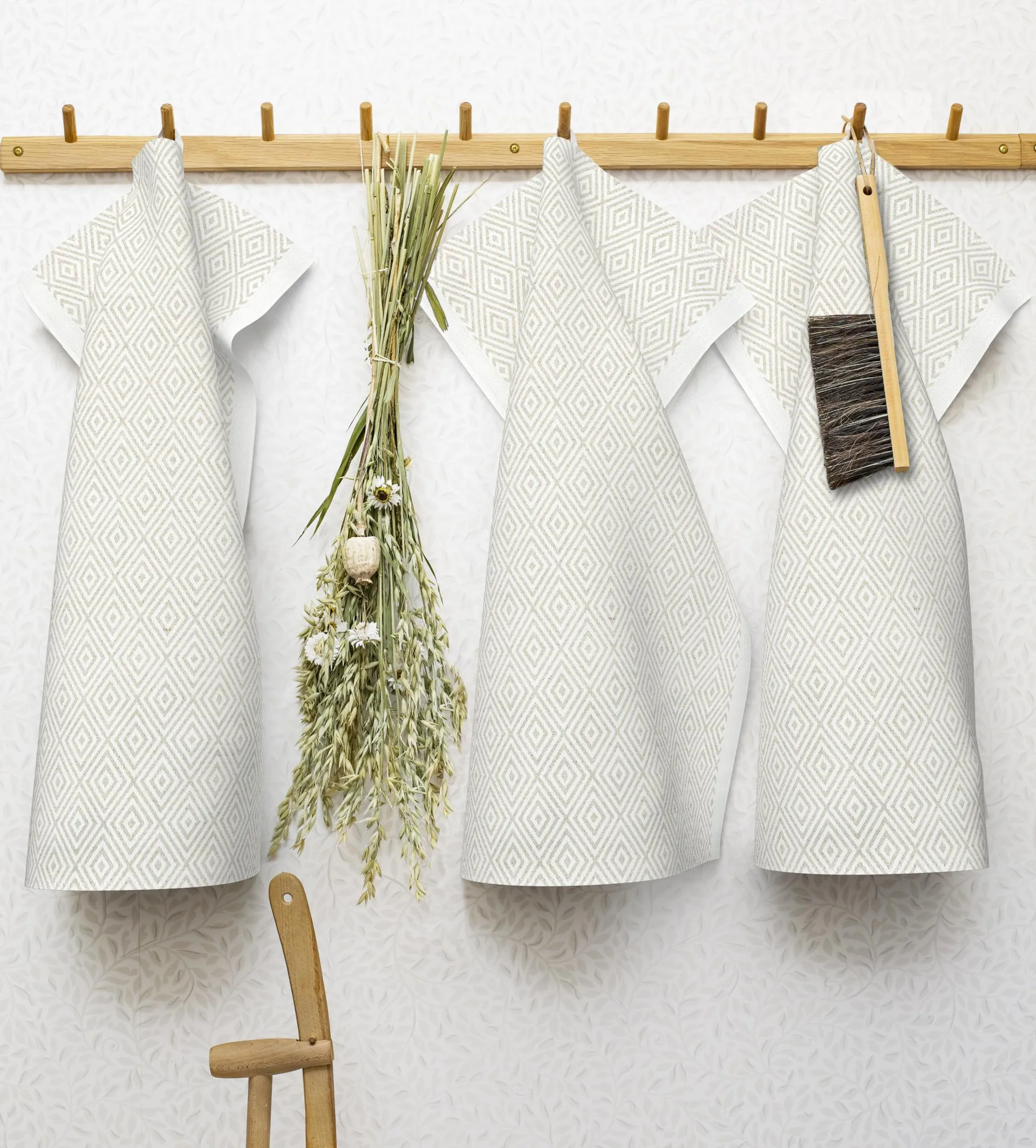 Gåsöga keittiöpyyhe valkaisematon, 35 x 50 cm Ekelund Linneväveri