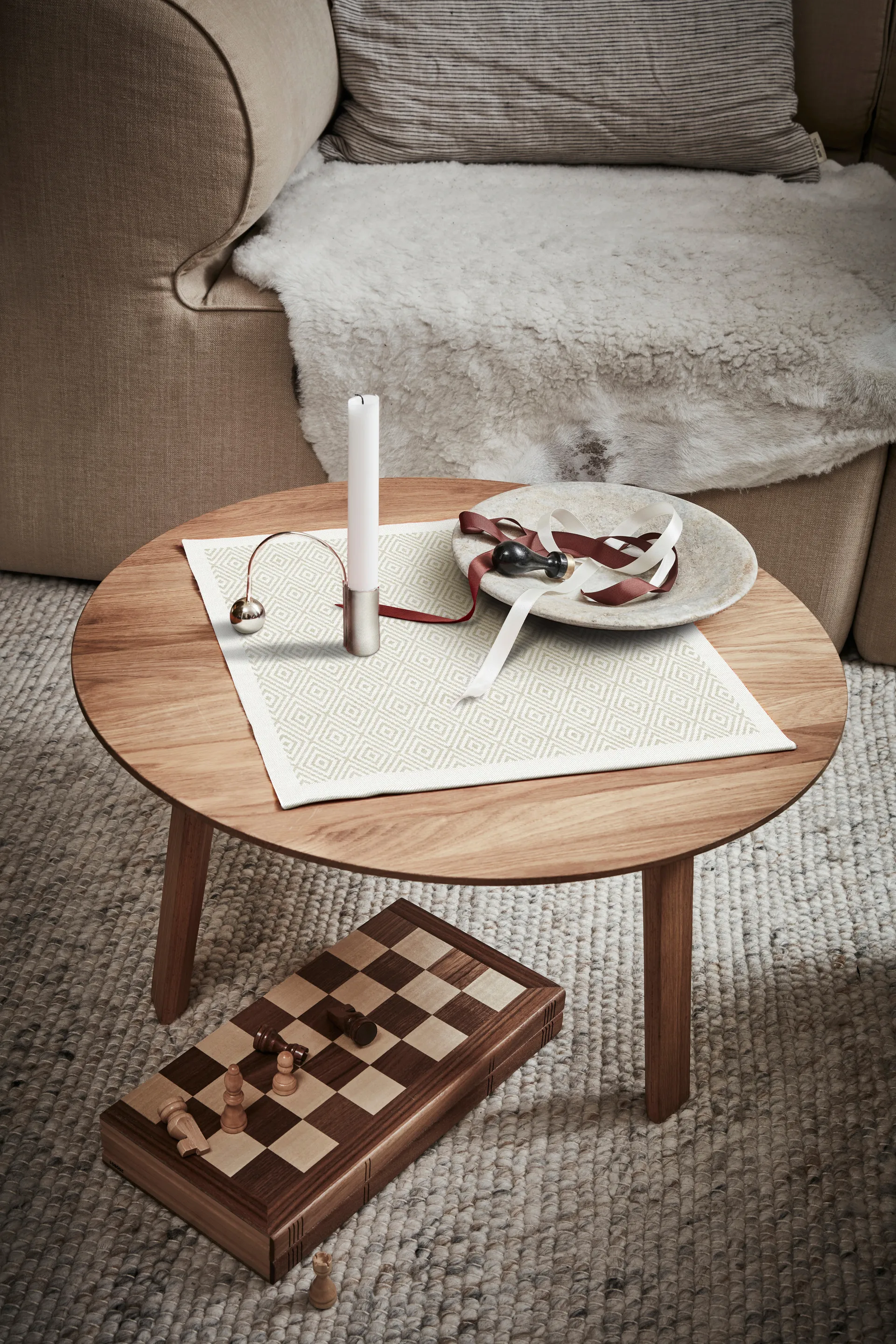 Gåsöga lautasliina valkaisematon, 35 x 35 cm Ekelund Linneväveri