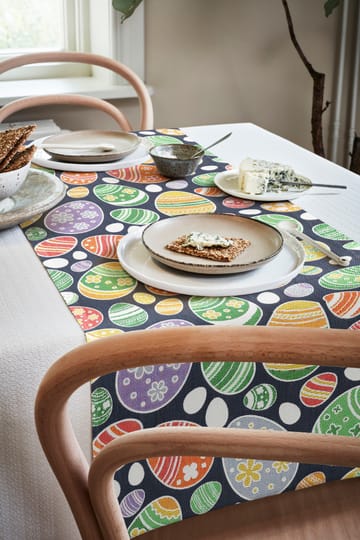 Glad påsk kaitaliina 35x120 cm - Monivärinen - Ekelund Linneväveri