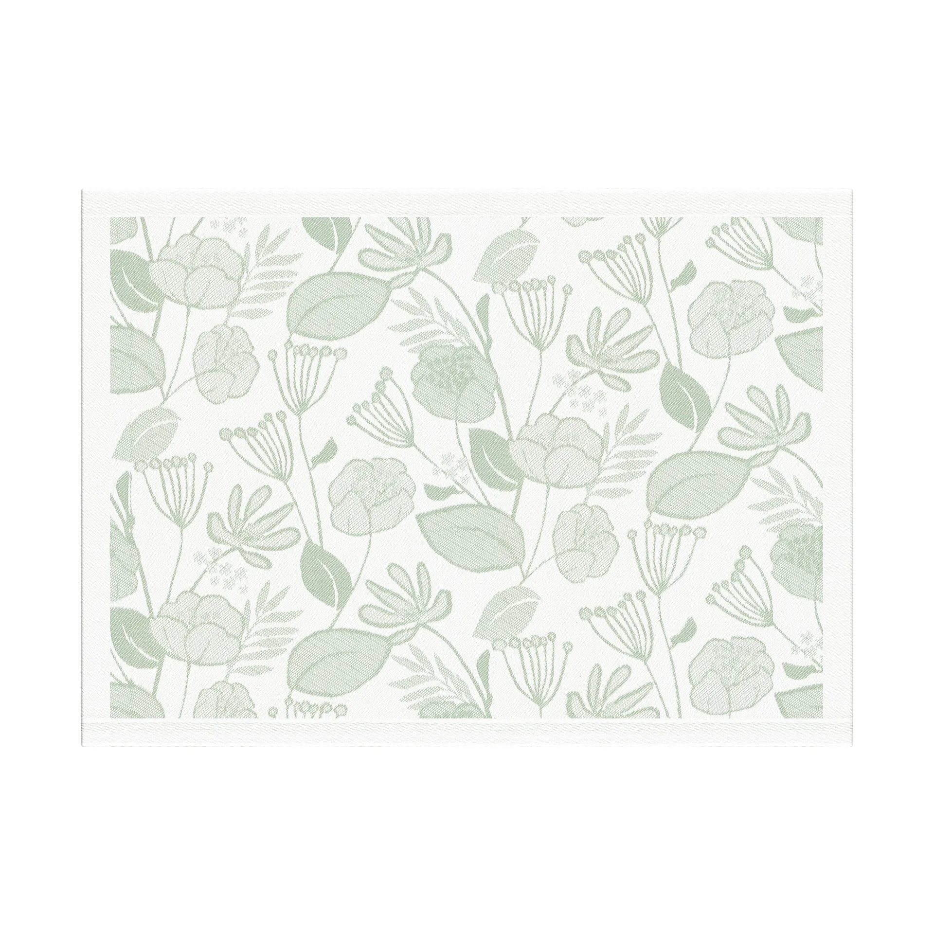Grönska pöytätabletti 35x48 cm, Vihreä-valkoinen Ekelund Linneväveri
