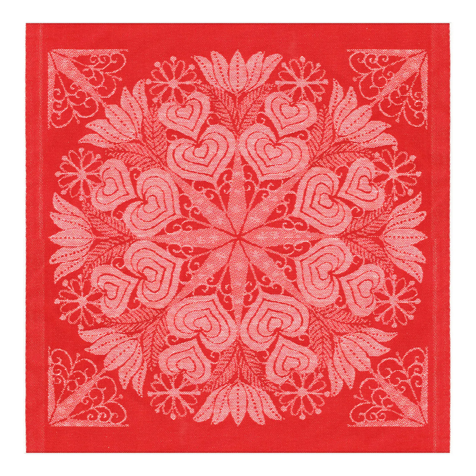 Hjärtbo servetti 35x35 cm, Punainen Ekelund Linneväveri