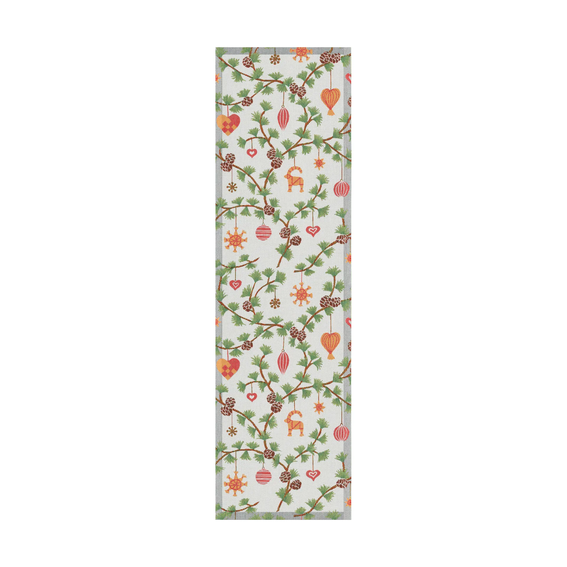 Julefröjd pöytäliina 35x120 cm, Monivärinen Ekelund Linneväveri