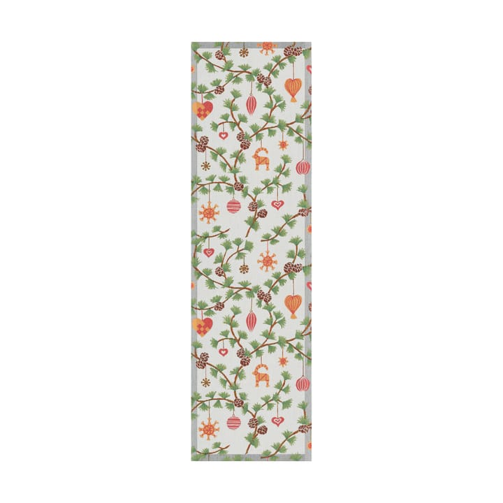 Julefröjd pöytäliina 35x120 cm - Monivärinen - Ekelund Linneväveri
