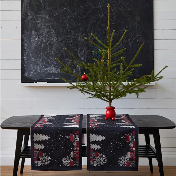 Julstad kaitaliina, musta Ekelund Linneväveri