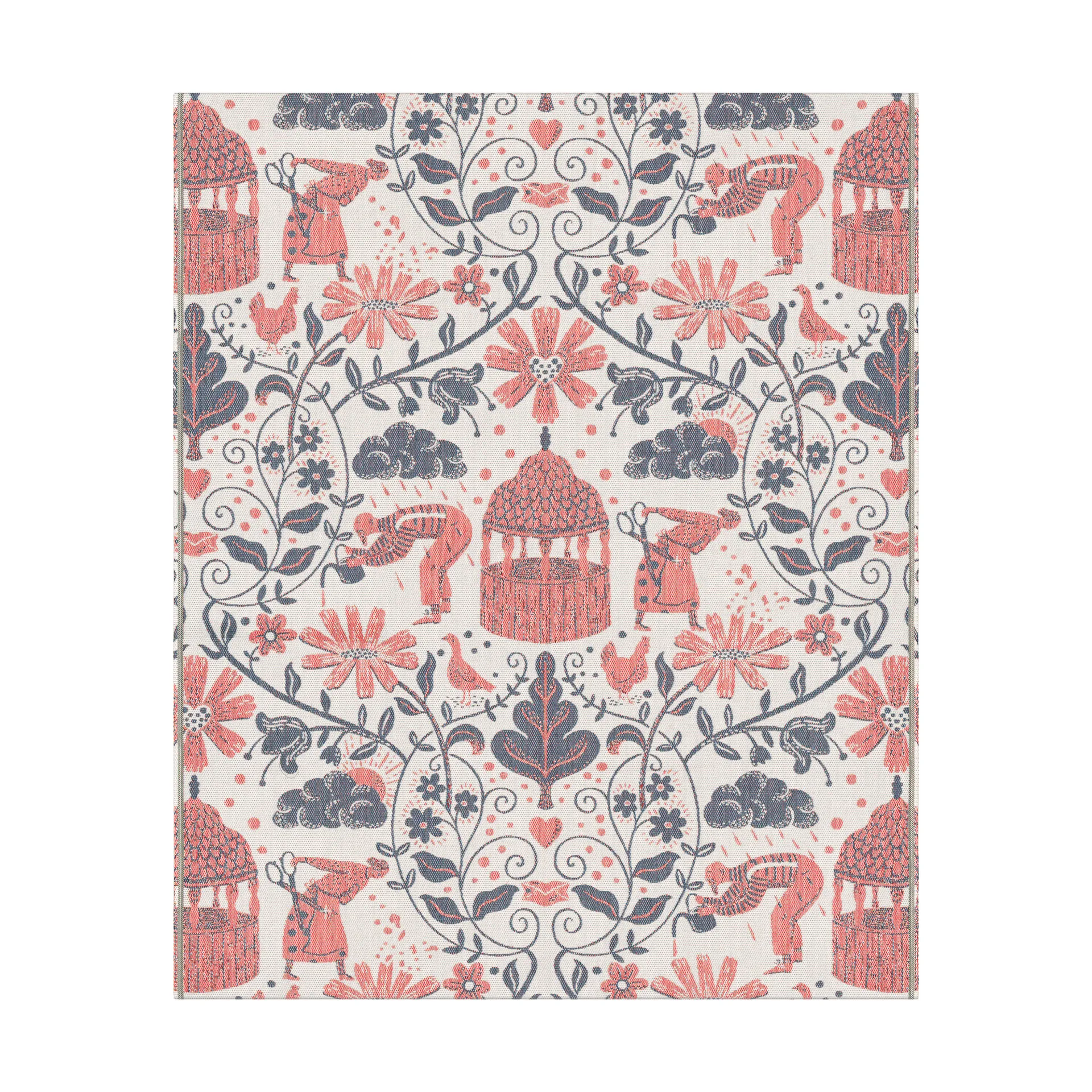 Kärleken viltti 140x170 cm, Monivärinen Ekelund Linneväveri