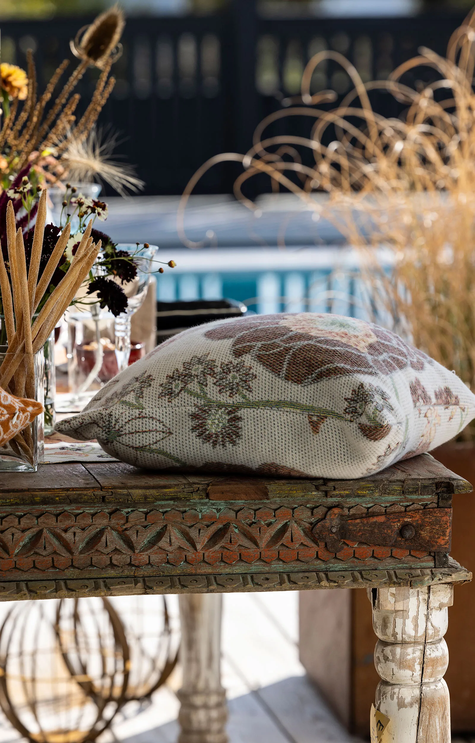 Kärleken viltti 140x170 cm, Monivärinen Ekelund Linneväveri