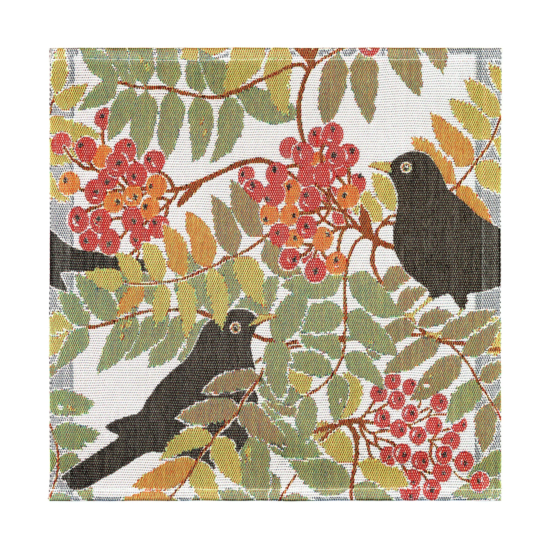 Koltrast kangaslautasliina 35x35 cm, Monivärinen Ekelund Linneväveri