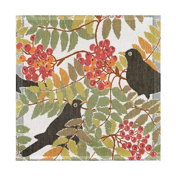 Koltrast kangaslautasliina 35x35 cm - Monivärinen - Ekelund Linneväveri