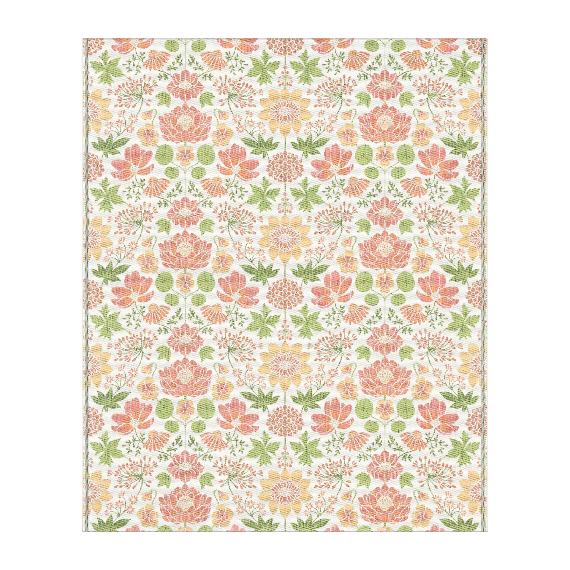 Krasse puuvillahuopa 140 x 170 cm, Oranssi Ekelund Linneväveri