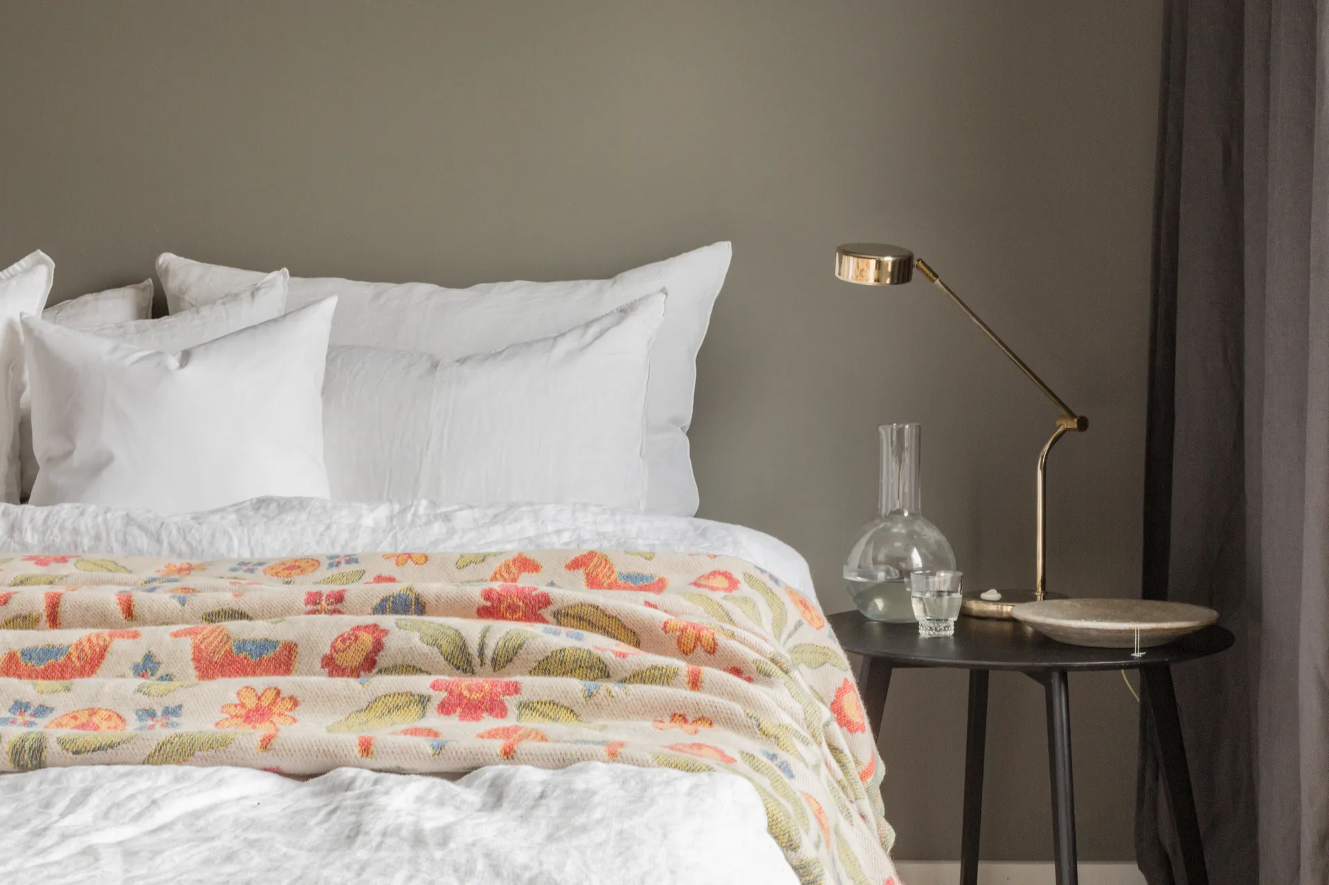 Kurbitsblom puuvillapeitto 140x170 cm, Monivärinen Ekelund Linneväveri