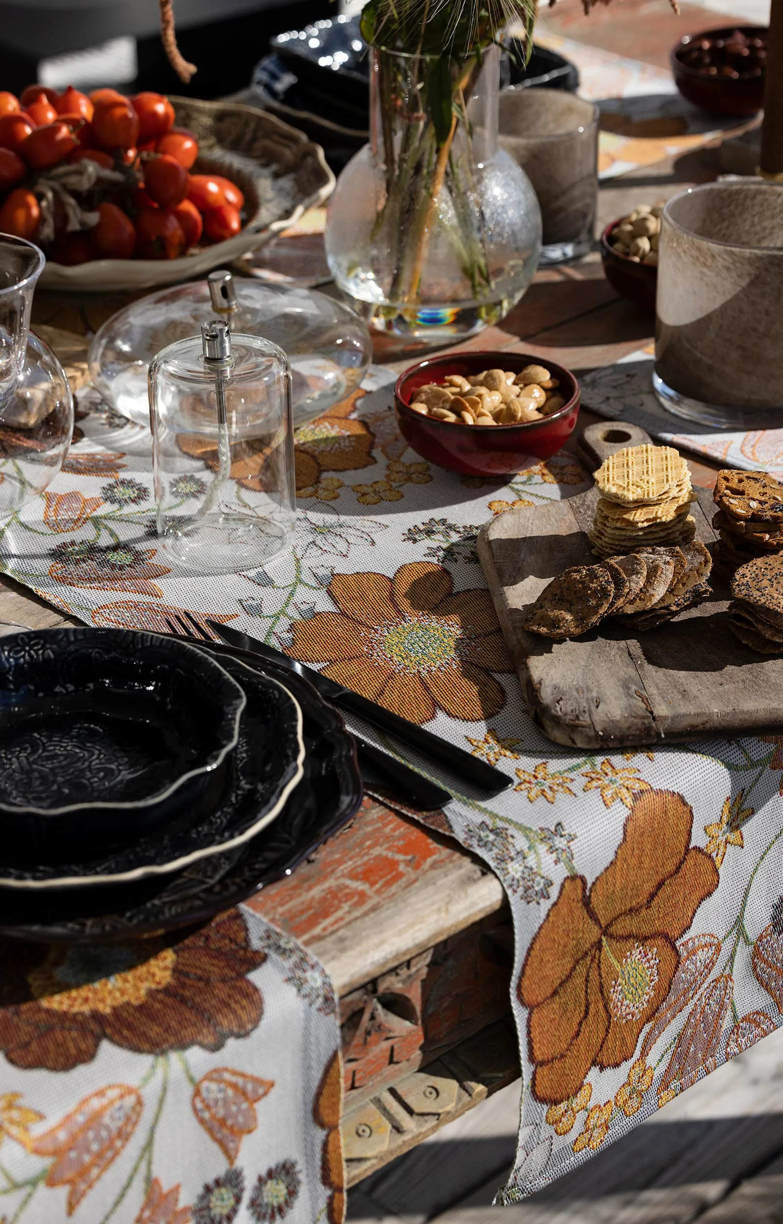 Kvällsblom keittiöpyyhe 35x50 cm, Monivärinen Ekelund Linneväveri