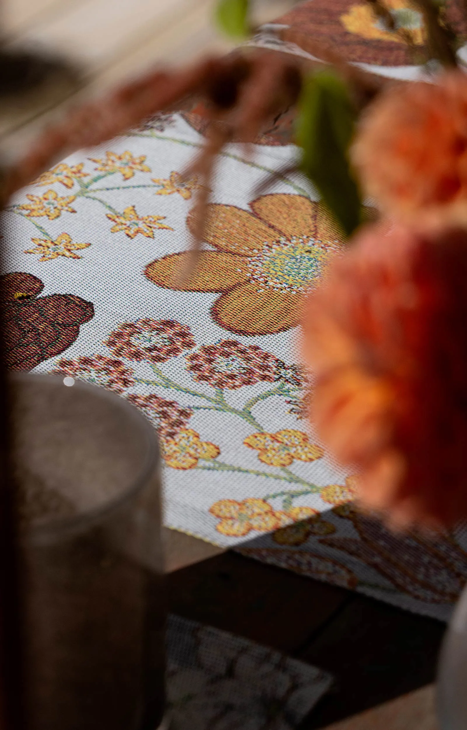 Kvällsblom tyynynpäällinen 40x40 cm, Monivärinen Ekelund Linneväveri