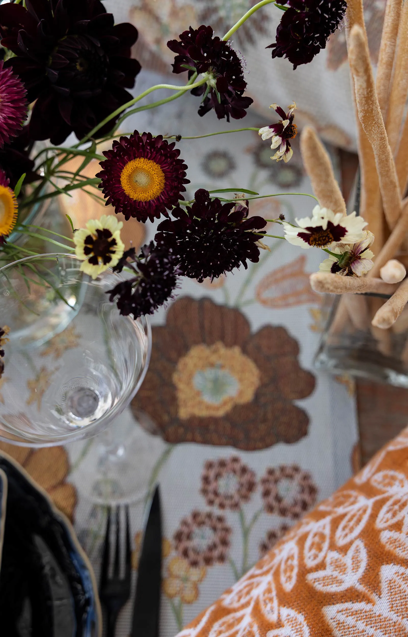 Kvällsblom tyynynpäällinen 40x40 cm, Monivärinen Ekelund Linneväveri