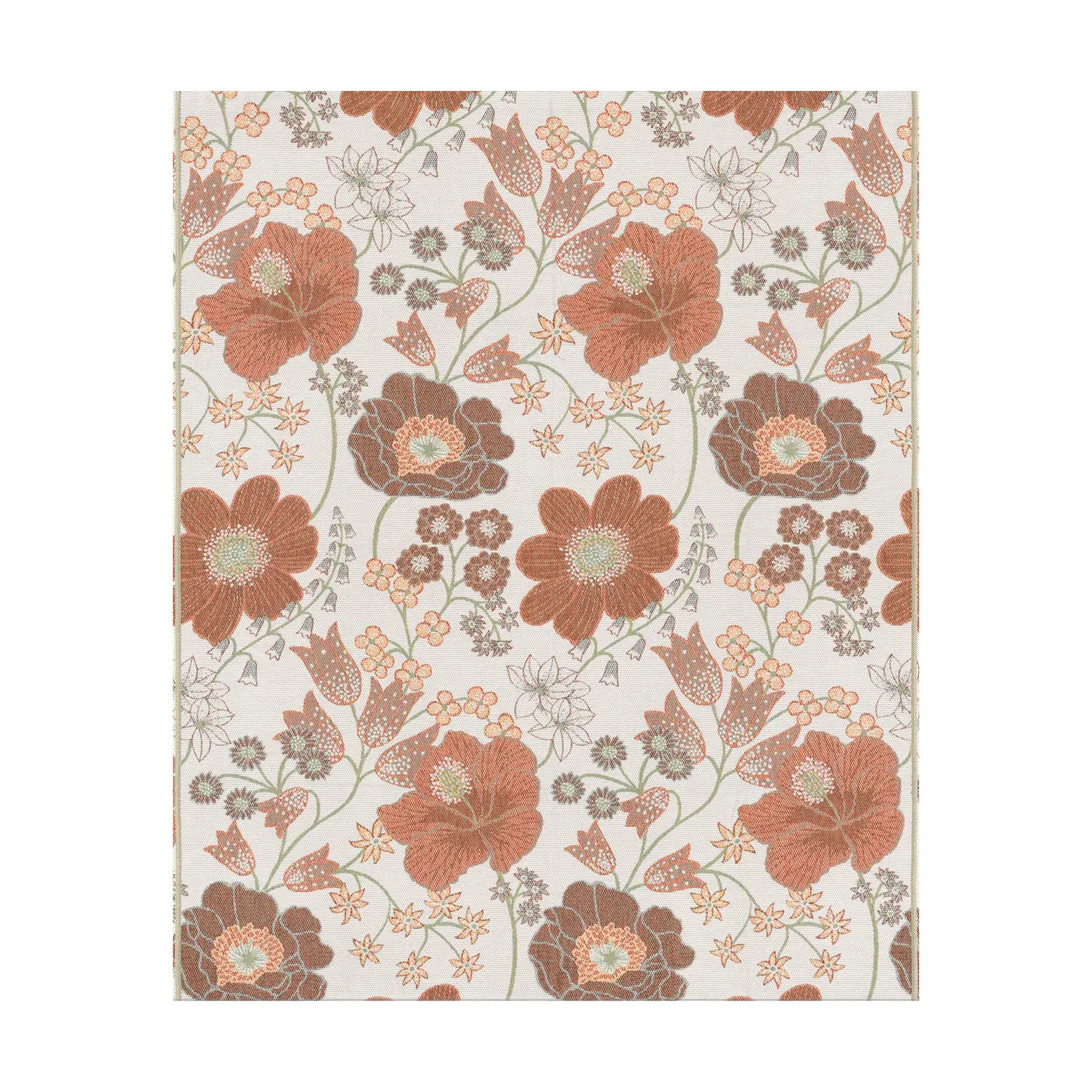 Ekelund Linneväveri Kvällsblom viltti 140x170 cm Monivärinen