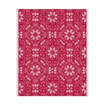 Lämpö puuvillahuopa 140x170 cm - Punainen - Ekelund Linneväveri