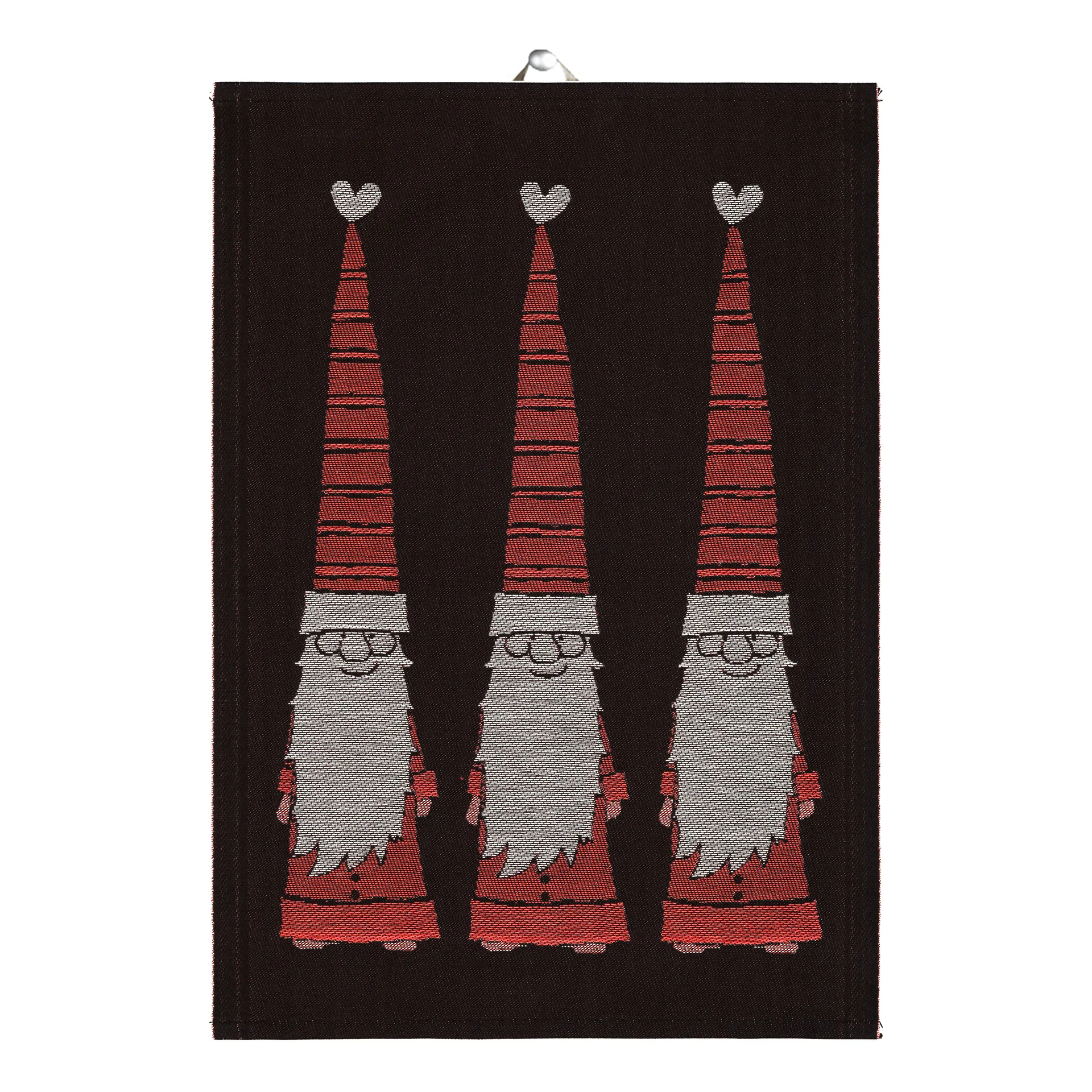 Långtomtar keittiöpyyhe 48 x 70 cm, Punainen Ekelund Linneväveri