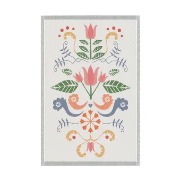 Lindas tulpan keittiöpyyhe 40x60 cm - Vaaleanpunainen-harmaa - Ekelund Linneväveri