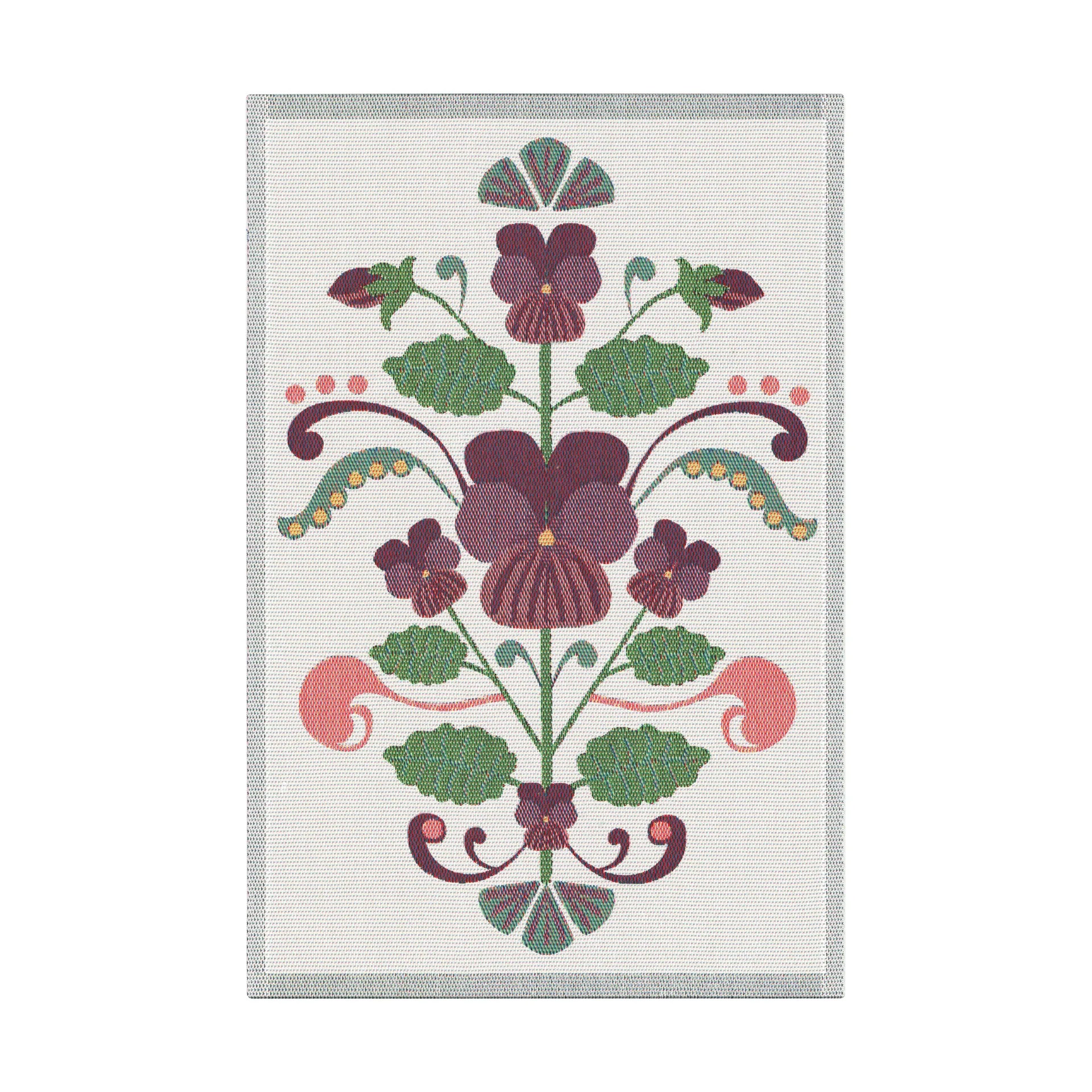 Lindas viol keittiöpyyhe 40x60 cm, Lila-harmaa Ekelund Linneväveri