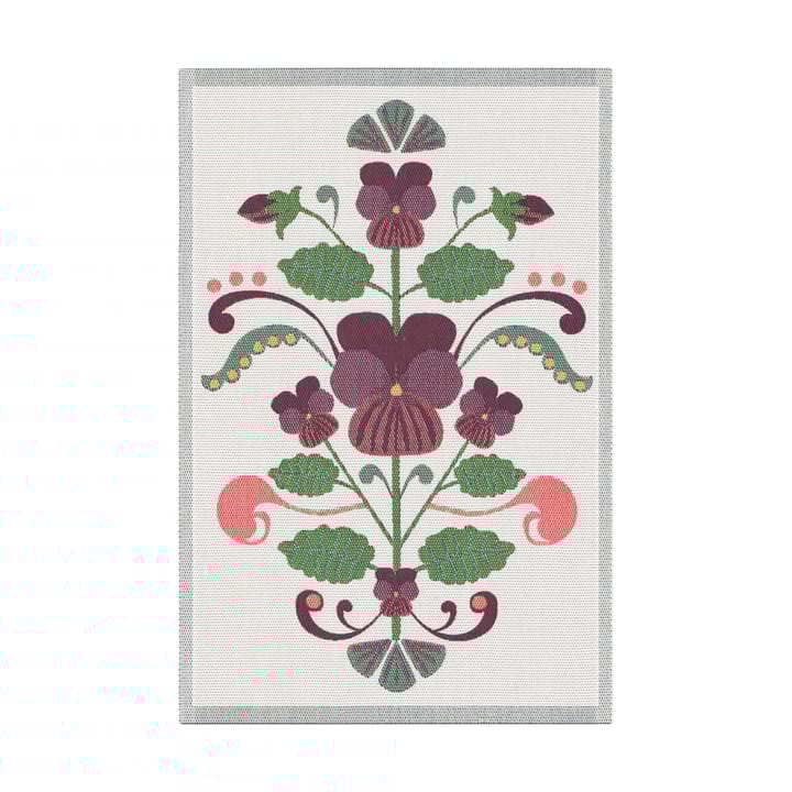 Lindas viol keittiöpyyhe 40x60 cm - Lila-harmaa - Ekelund Linneväveri