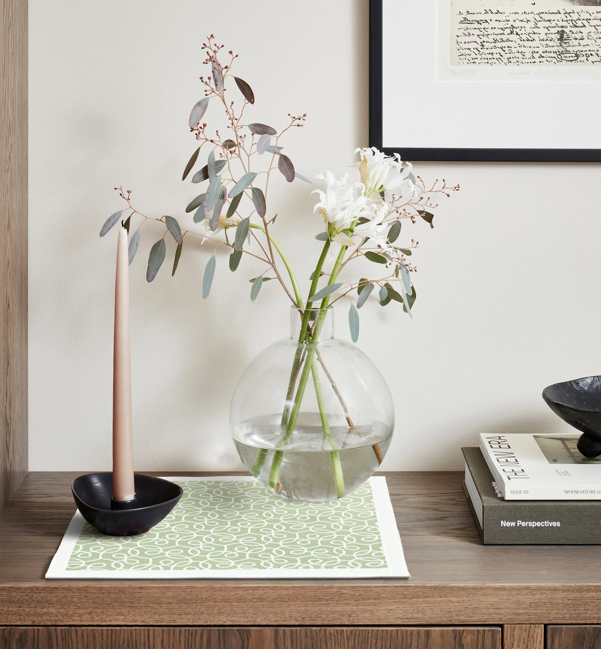 Lindblom lautasliina 35 x 35 cm, vaaleanvihreä Ekelund Linneväveri