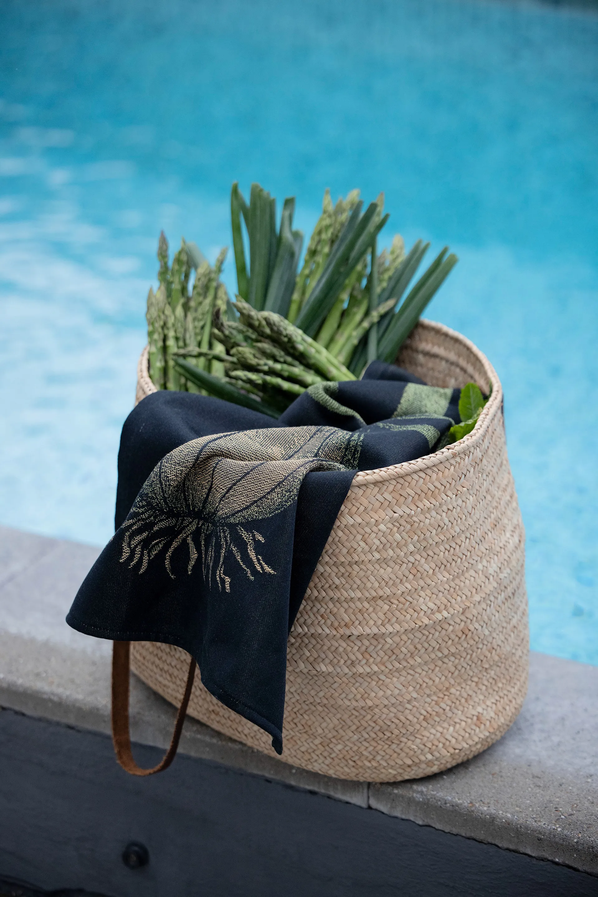 Lök keittiöpyyhe 48x70 cm, Musta-tumman keltainen Ekelund Linneväveri