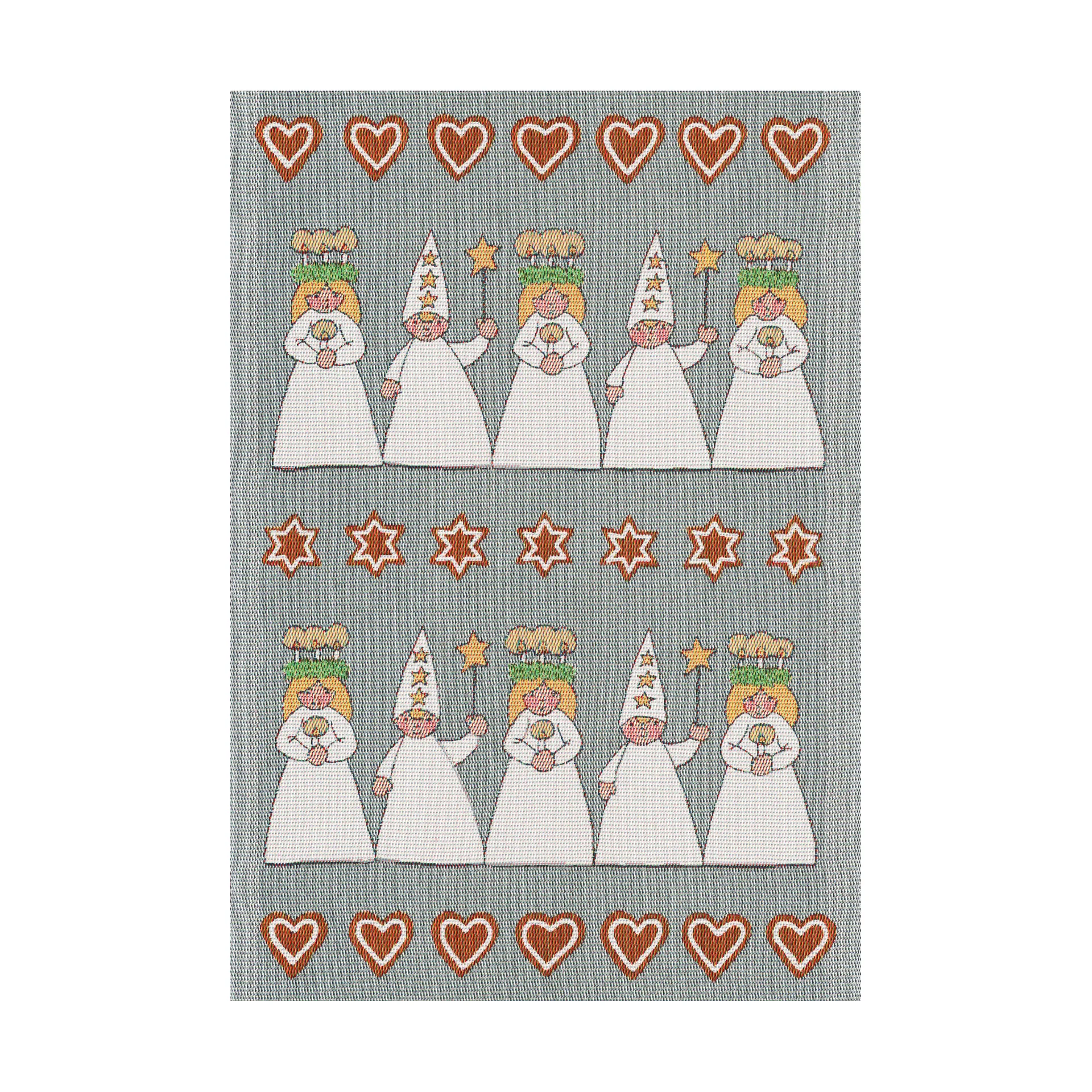 Luciamorgon keittiöpyyhe 35x50 cm, Monivärinen Ekelund Linneväveri