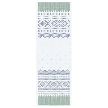 Marius kaitaliina 35x100cm - Vihreä-sininen - Ekelund Linneväveri
