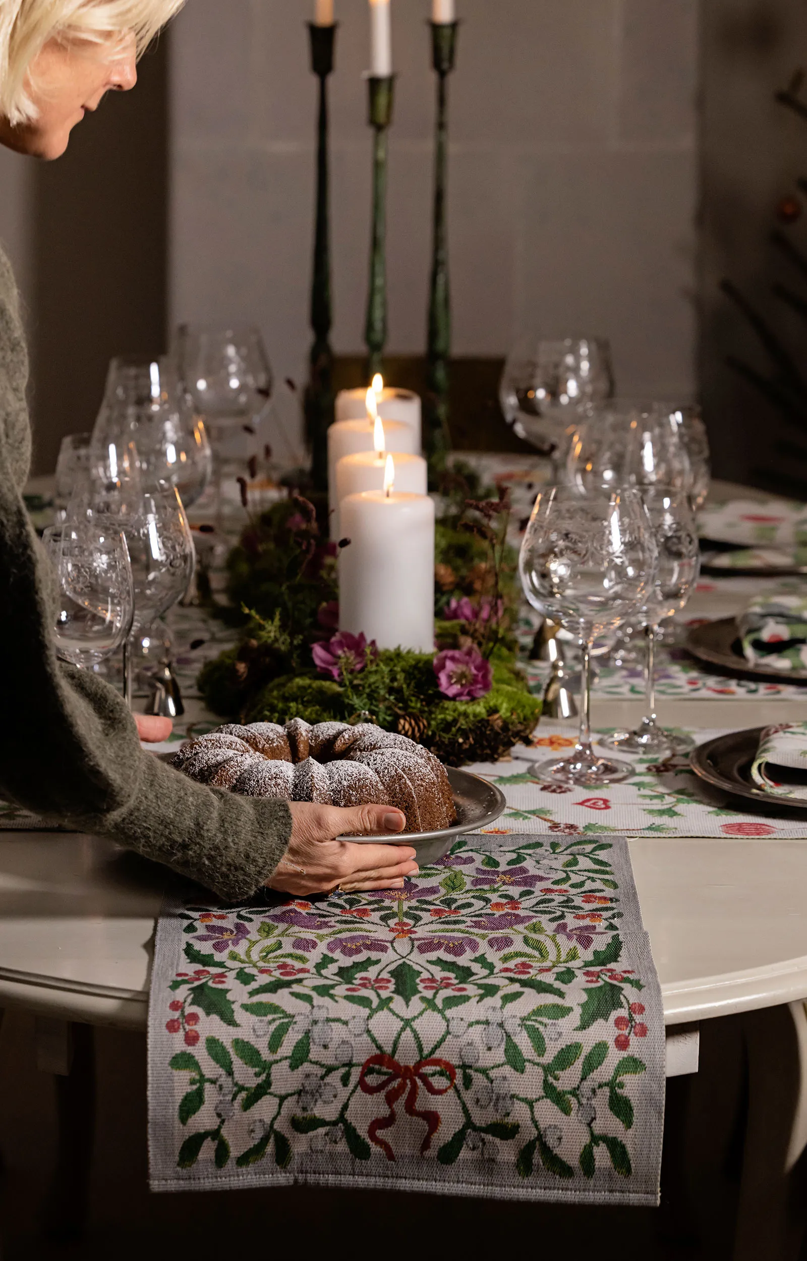 Misteloksa keittiöpyyhe 35x50 cm, Monivärinen Ekelund Linneväveri