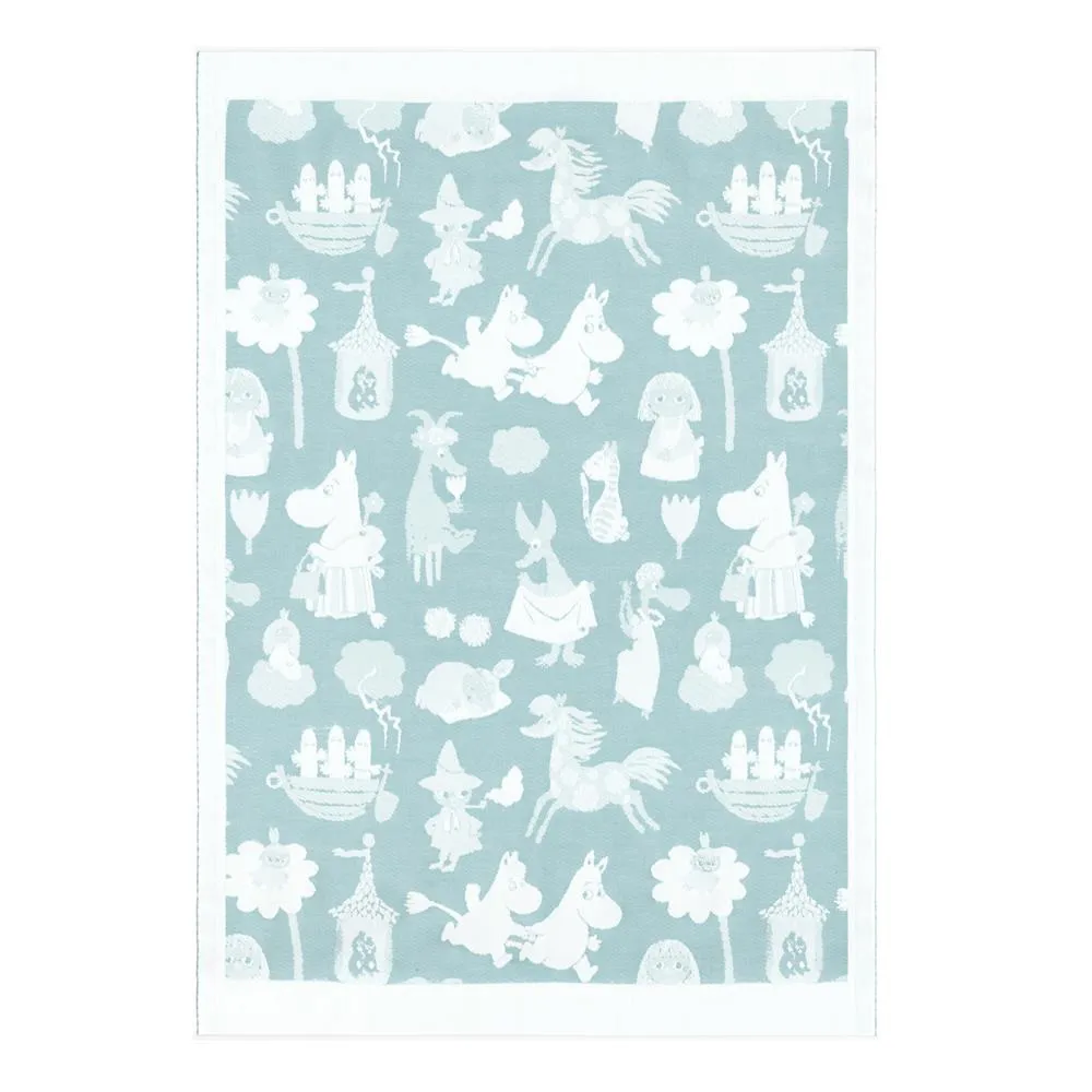 Moomin Valley lasten huopa, sininen Ekelund Linneväveri