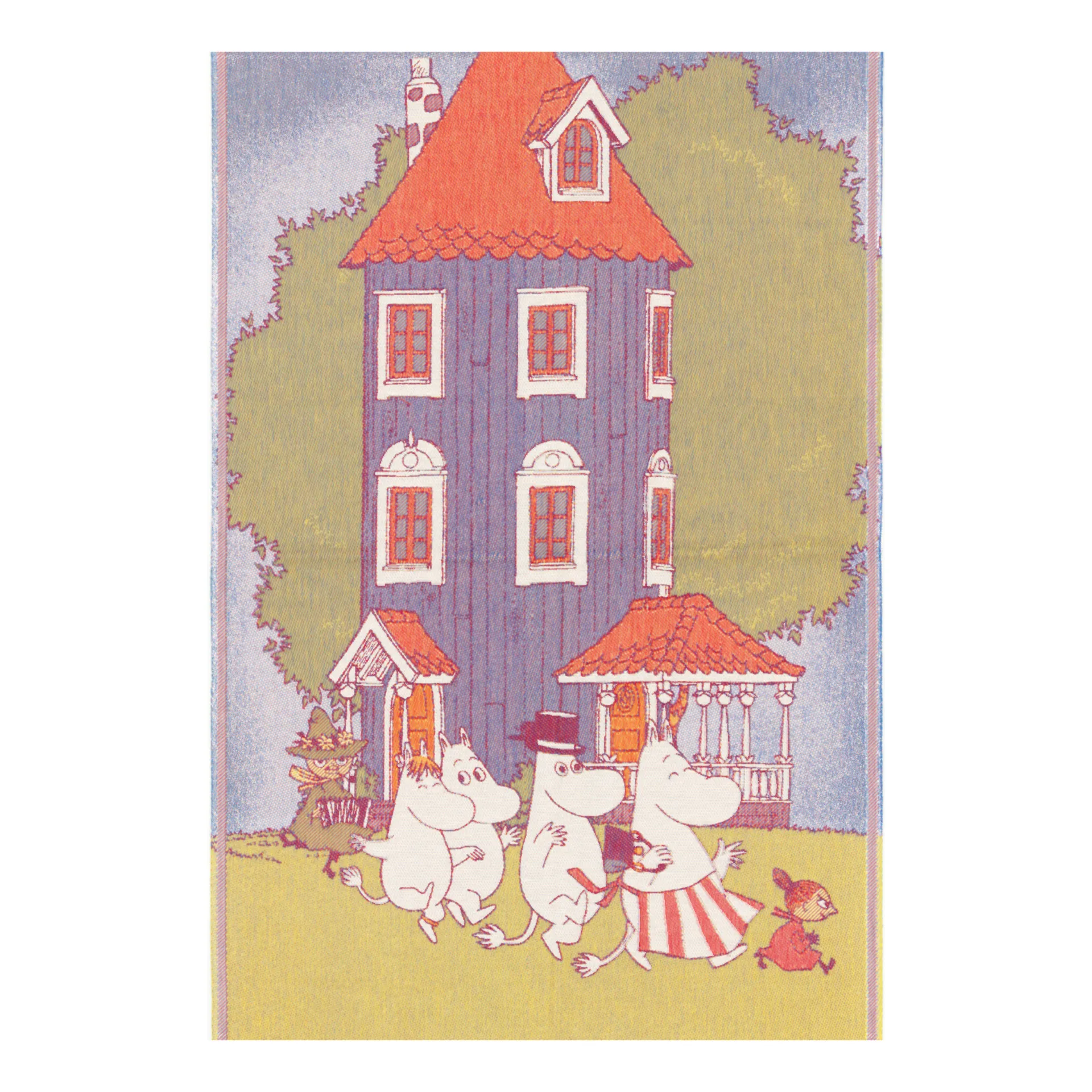 Muumi lasten huopa 72x105 cm, Moomin house Ekelund Linneväveri