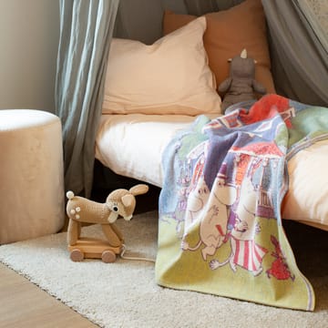 Muumi lasten huopa 72x105 cm - Moomin house - Ekelund Linneväveri