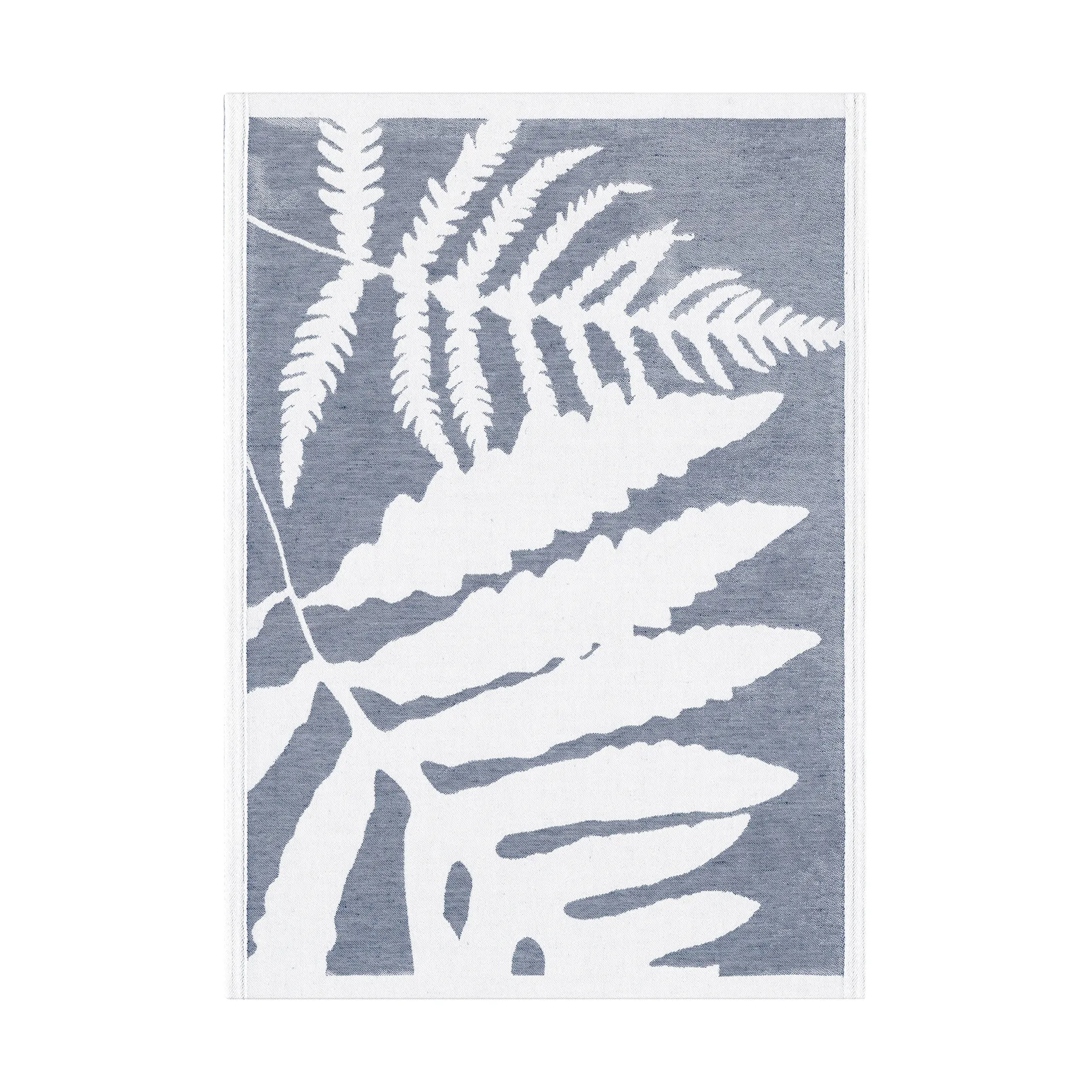 Ormbunkar keittiöpyyhe 50x70 cm, Sininen-valkoinen Ekelund Linneväveri